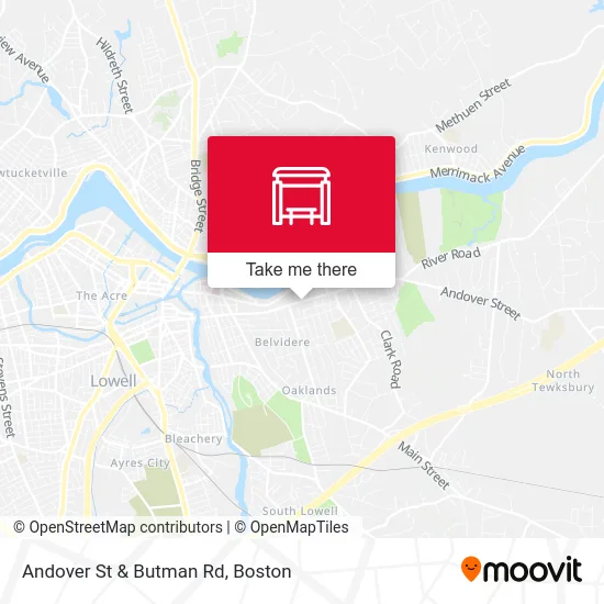 Andover St & Butman Rd map