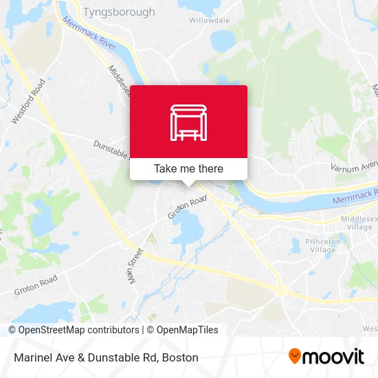 Marinel Ave & Dunstable Rd map