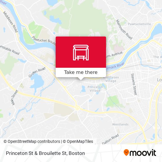 Princeton St & Brouilette St map
