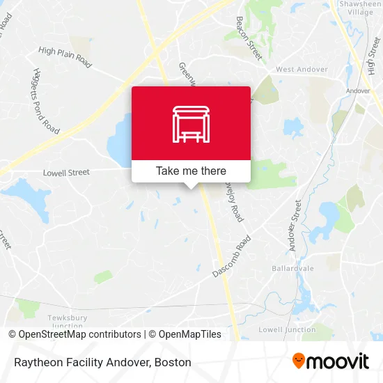 Raytheon Facility Andover map