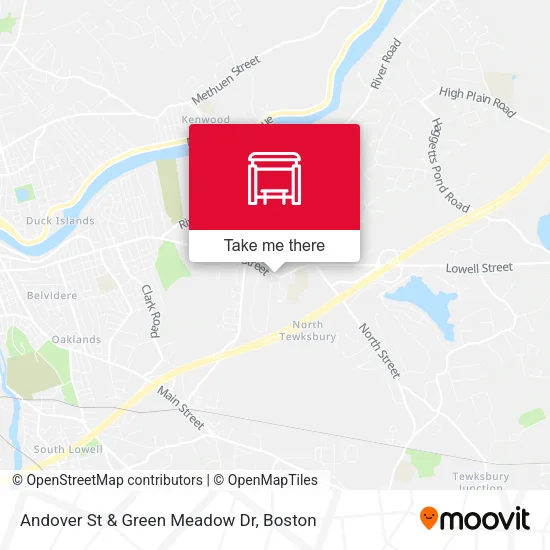 Andover St & Green Meadow Dr map