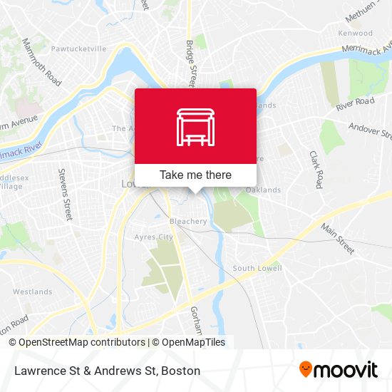 Lawrence St & Andrews St map