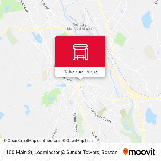 Mapa de 100 Main St, Leominster @ Sunset Towers