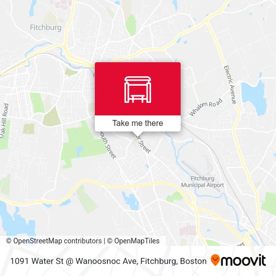 1091 Water St @ Wanoosnoc Ave, Fitchburg map