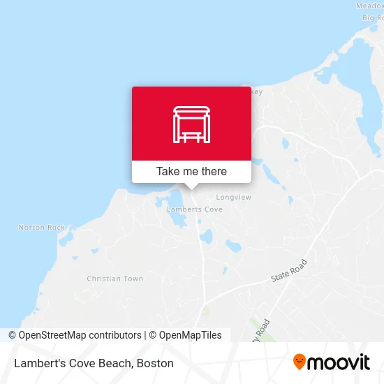 Lambert's Cove Beach map