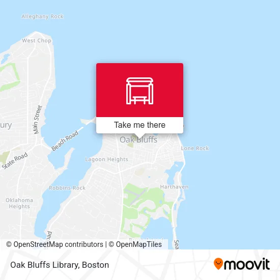 Oak Bluffs Library map