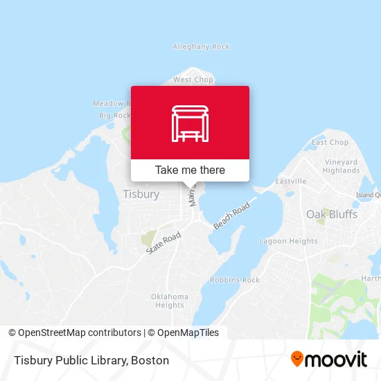 Tisbury Public Library map