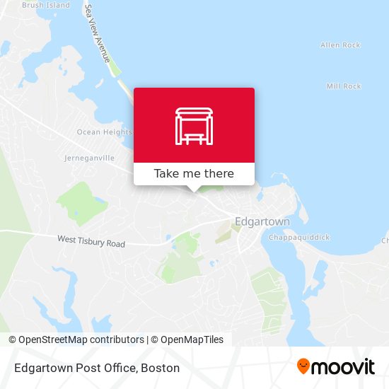 Edgartown Post Office map