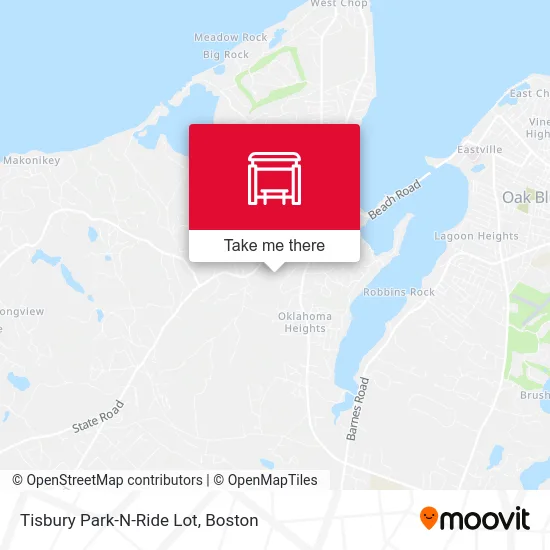 Tisbury Park-N-Ride Lot map