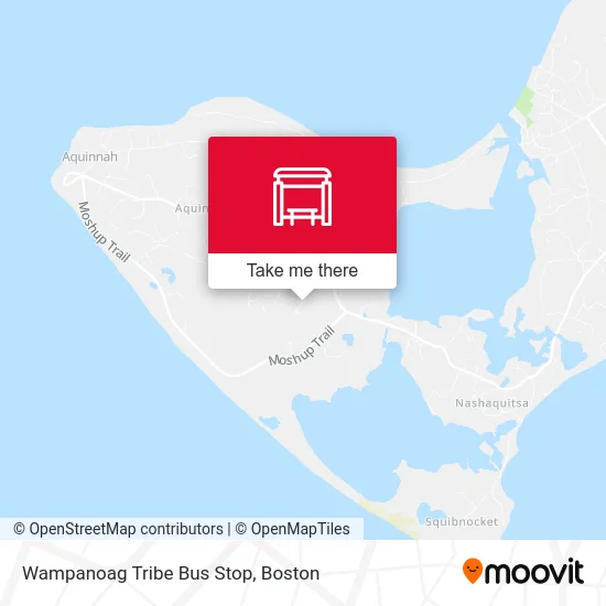 Wampanoag Tribe Bus Stop map