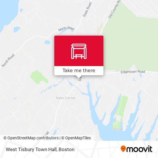 West Tisbury Town Hall map