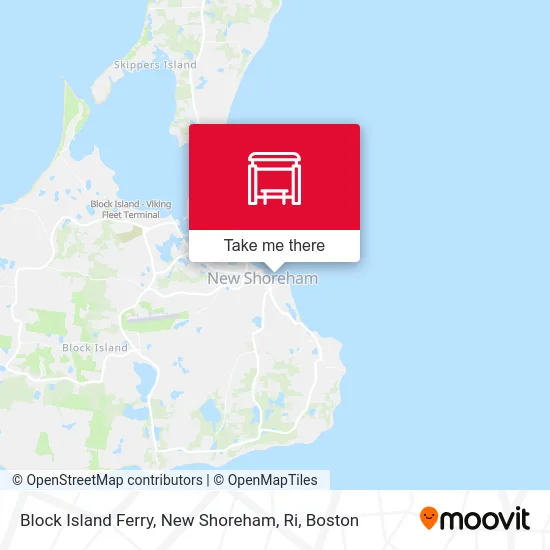 Block Island Ferry, New Shoreham, Ri map