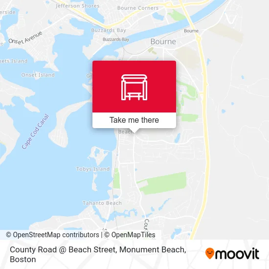 County Road @ Beach Street, Monument Beach map