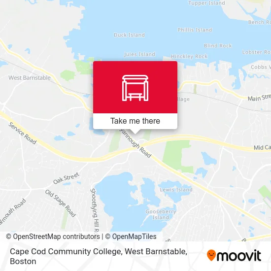 Cape Cod Community College, West Barnstable map