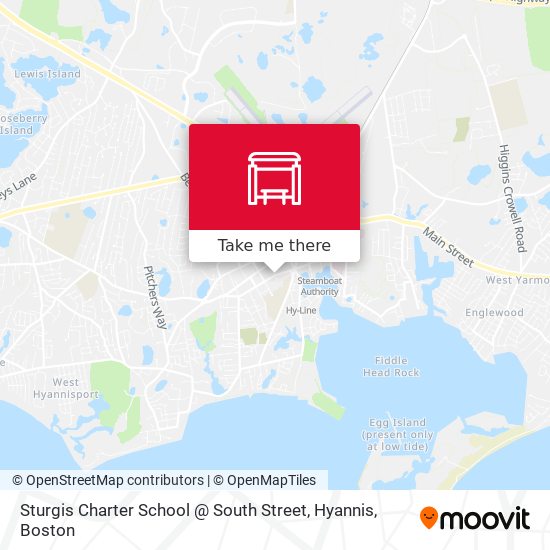 Sturgis Charter School @ South Street, Hyannis map