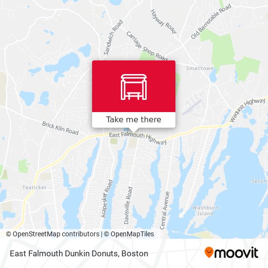 East Falmouth Dunkin Donuts map