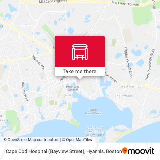 Cape Cod Hospital (Bayview Street), Hyannis map