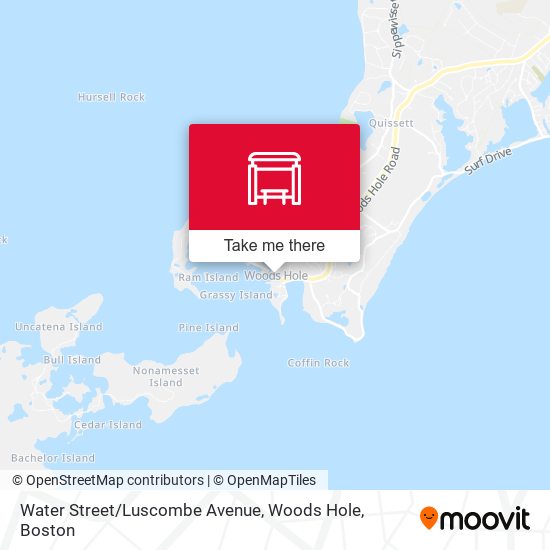 Water Street / Luscombe Avenue, Woods Hole map