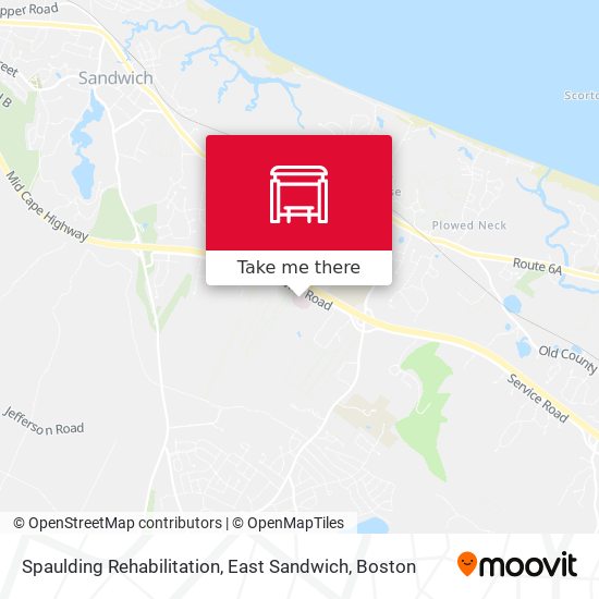Mapa de Spaulding Rehabilitation, East Sandwich