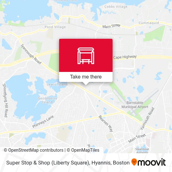 Super Stop & Shop (Liberty Square), Hyannis map