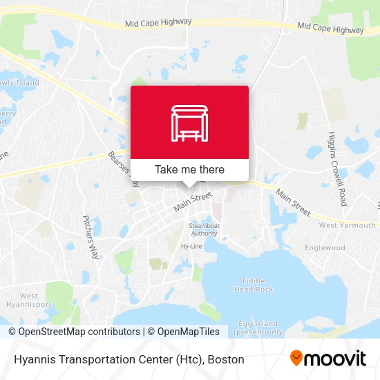 Mapa de Hyannis Transportation Center (Htc)