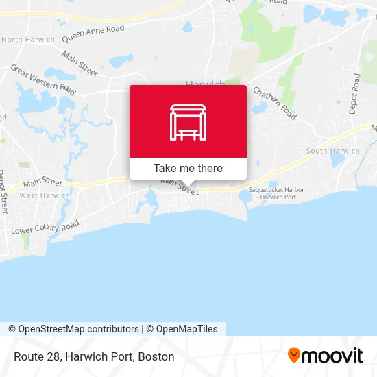 Route 28, Harwich Port map