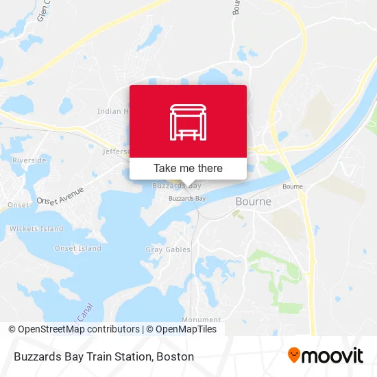 Buzzards Bay Train Station map