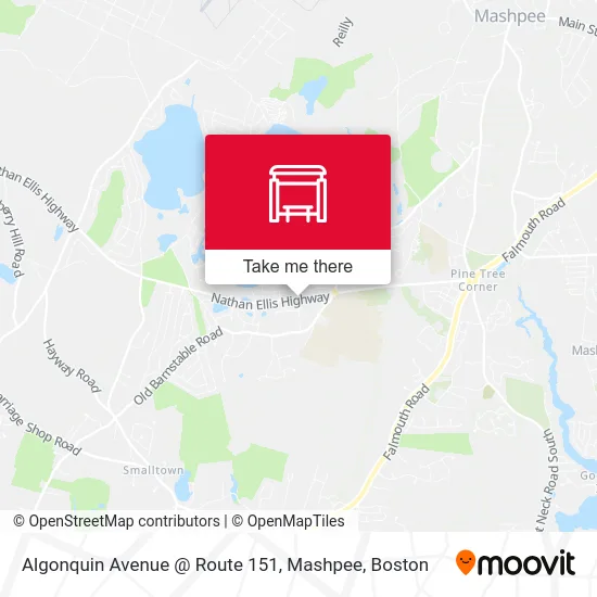 Algonquin Avenue @ Route 151, Mashpee map
