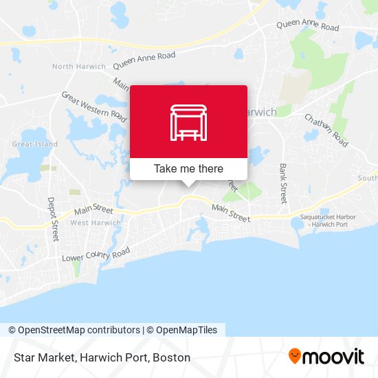 Star Market, Harwich Port map