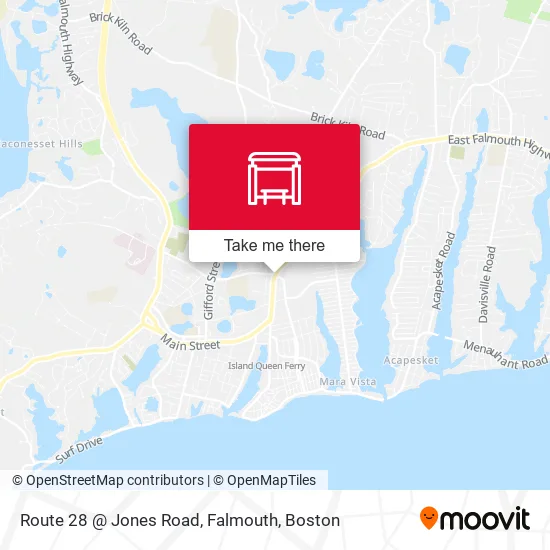 Route 28 @ Jones Road, Falmouth map