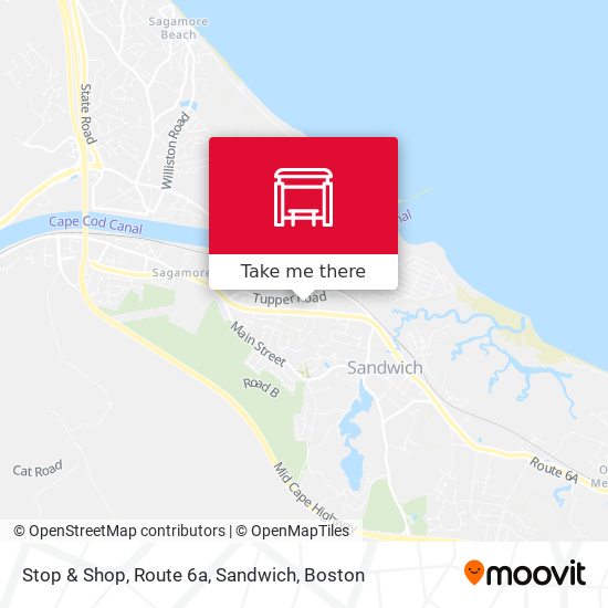 Mapa de Stop & Shop, Route 6a, Sandwich