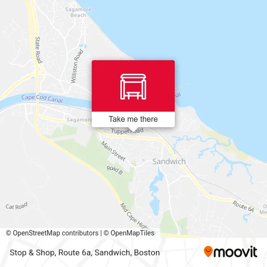 Stop & Shop, Route 6a, Sandwich map