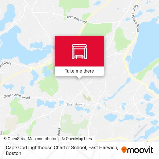Cape Cod Lighthouse Charter School, East Harwich map