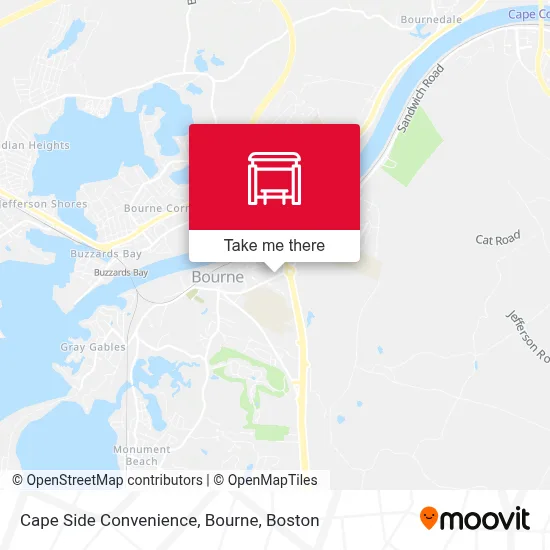 Cape Side Convenience, Bourne map