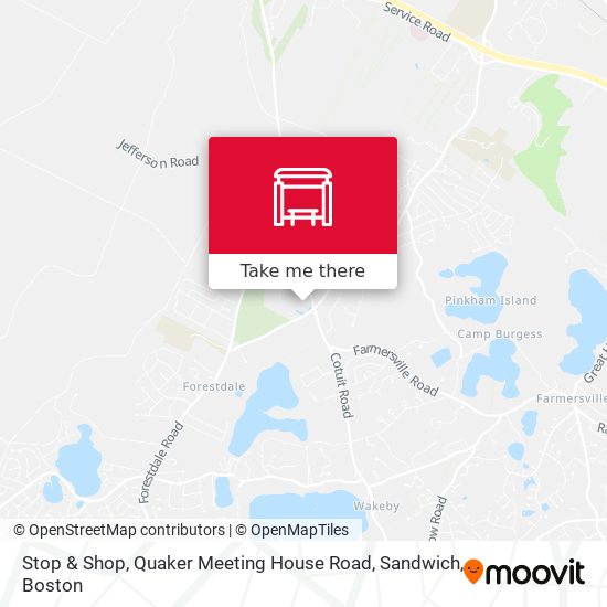 Stop & Shop, Quaker Meeting House Road, Sandwich map
