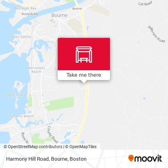 Mapa de Harmony Hill Road, Bourne