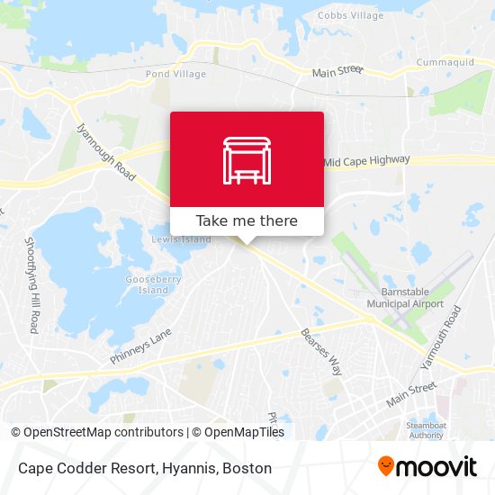 Mapa de Cape Codder Resort, Hyannis