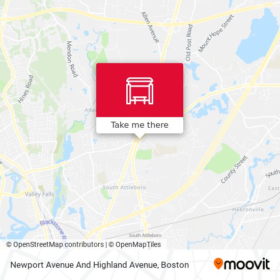 Newport Avenue And Highland Avenue map