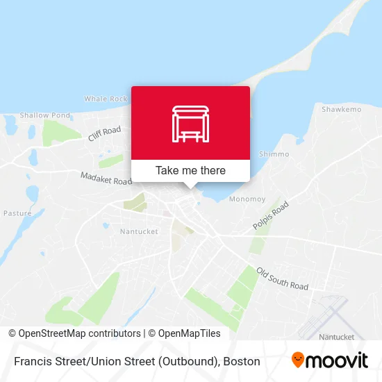 Francis Street / Union Street (Outbound) map