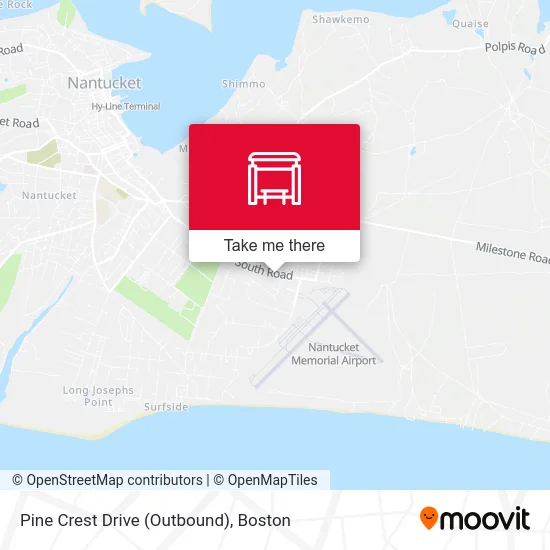 Pine Crest Drive (Outbound) map
