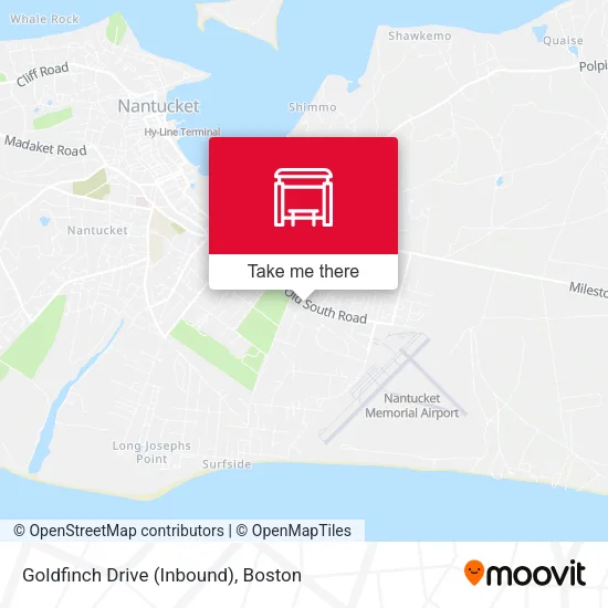 Goldfinch Drive (Inbound) map
