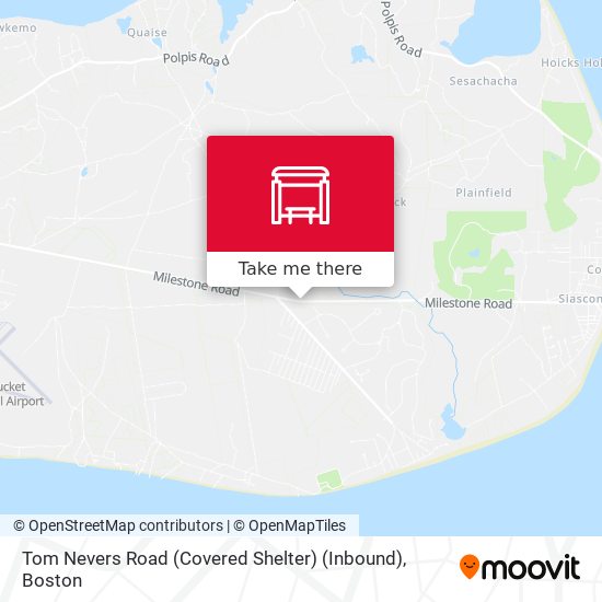 Tom Nevers Road (Covered Shelter) (Inbound) map