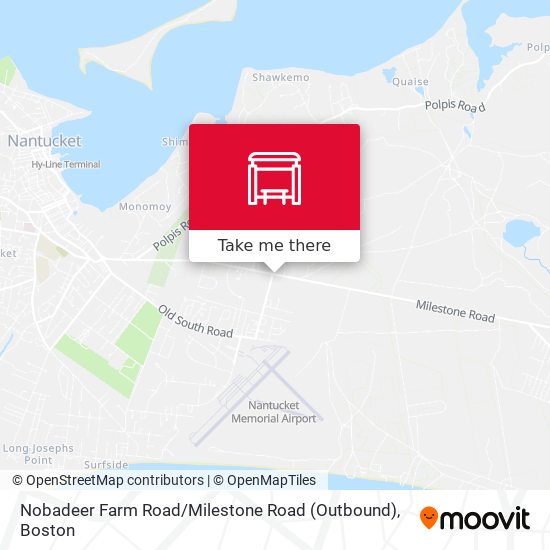 Nobadeer Farm Road / Milestone Road (Outbound) map