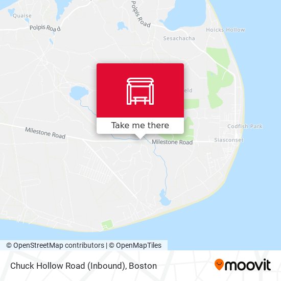 Mapa de Chuck Hollow Road (Inbound)