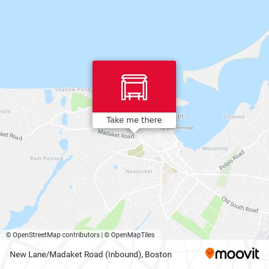 New Lane / Madaket Road (Inbound) map