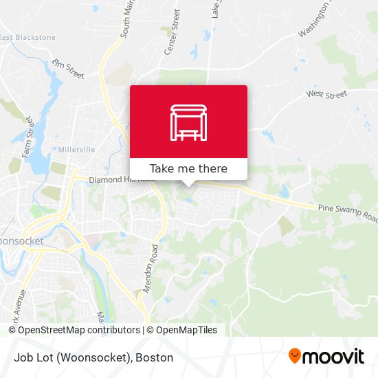 Mapa de Job Lot (Woonsocket)