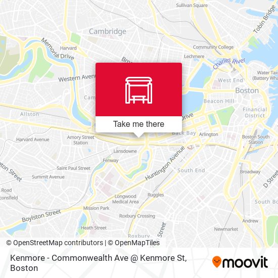 Mapa de Kenmore - Commonwealth Ave @ Kenmore St