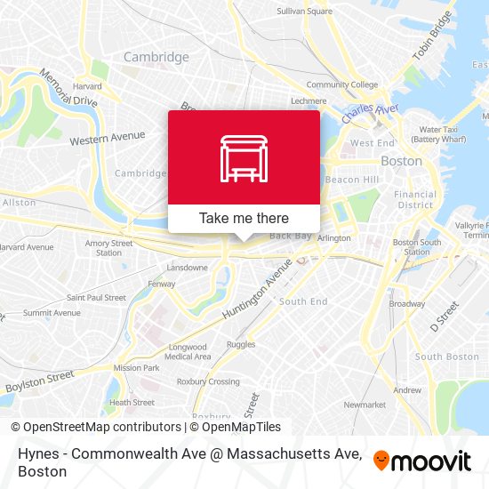 Mapa de Hynes - Commonwealth Ave @ Massachusetts Ave