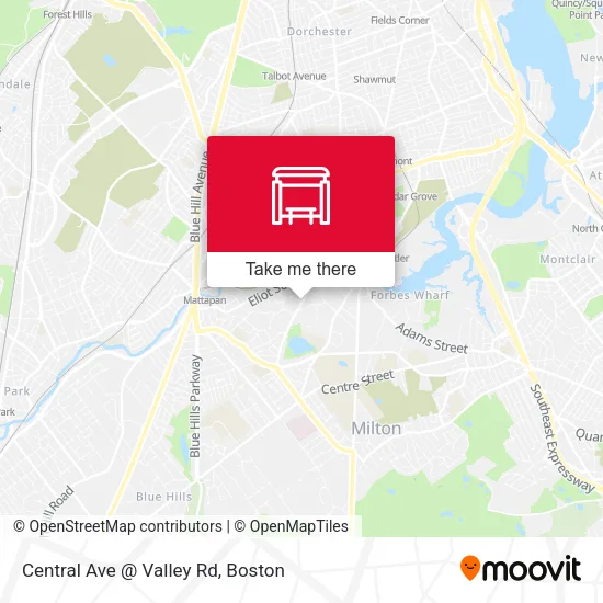 Central Ave @ Valley Rd map