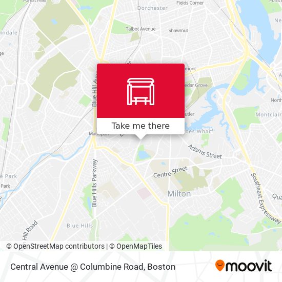 Mapa de Central Avenue @ Columbine Road